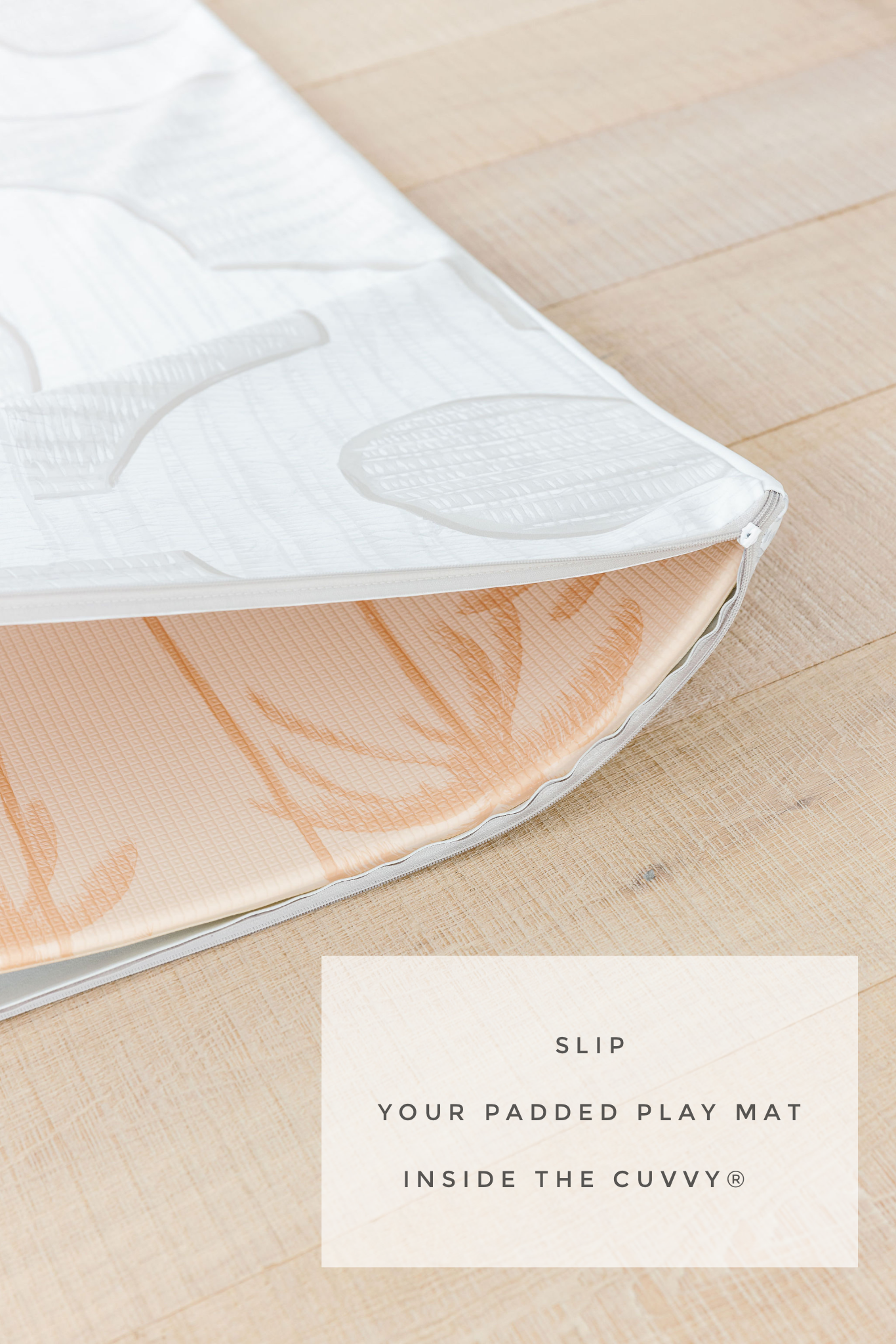 Softly Summer Cuvvy play mat cover, padded play mat, vegan leather, reversible, palm tree play mat, baby play mat